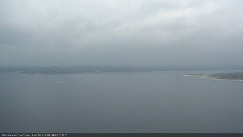 Lake Travis webcam, April 3, 2018 1:00 PM CT