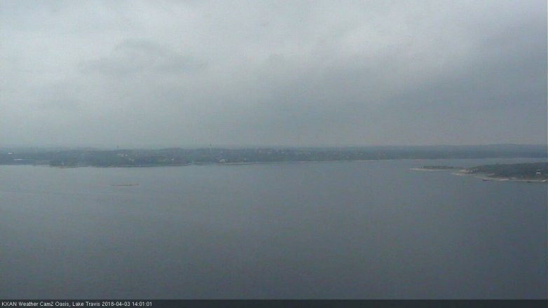 Lake Travis webcam, April 3, 2018 1:25 PM CT
