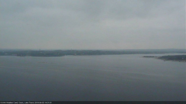 Lake Travis webcam, April 3, 2018 1:40 PM CT