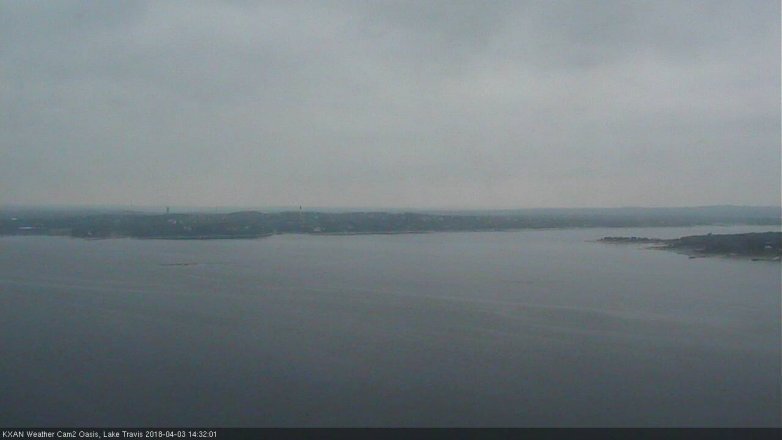 Lake Travis webcam, April 3, 2018 2:00 PM CT