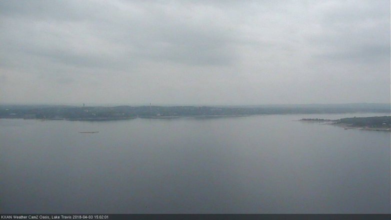 Lake Travis webcam, April 3, 2018 2:15 PM CT