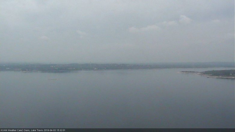 Lake Travis webcam, April 3, 2018 2:45 PM CT