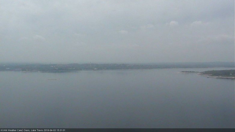 Lake Travis webcam, April 3, 2018 2:55 PM CT