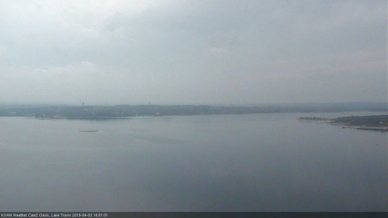 Lake Travis webcam, April 3, 2018 3:05 PM CT