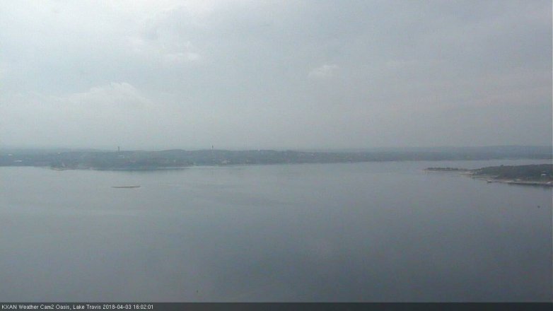 Lake Travis webcam, April 3, 2018 3:15 PM CT