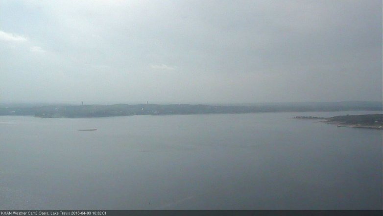 Lake Travis webcam, April 3, 2018 3:40 PM CT