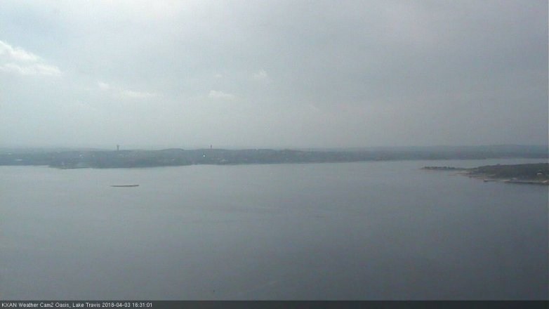 Lake Travis webcam, April 3, 2018 4:00 PM CT
