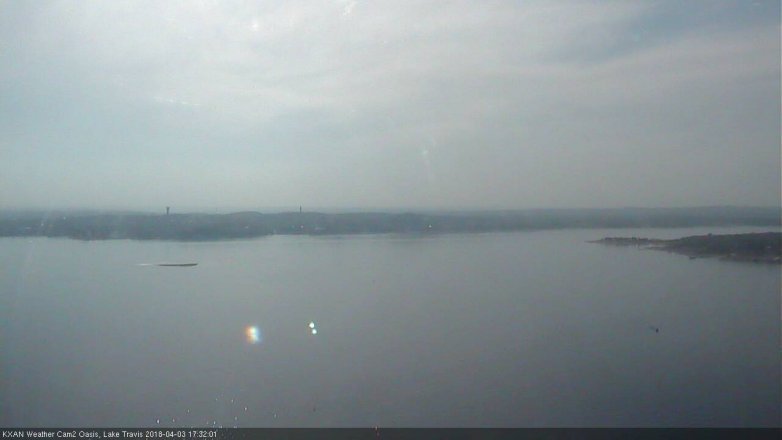 Lake Travis webcam, April 3, 2018 4:40 PM CT