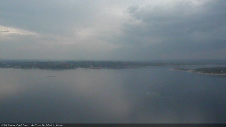 Lake Travis webcam, April 3, 2018 5:15 PM CT