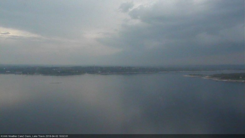 Lake Travis webcam, April 3, 2018 5:20 PM CT