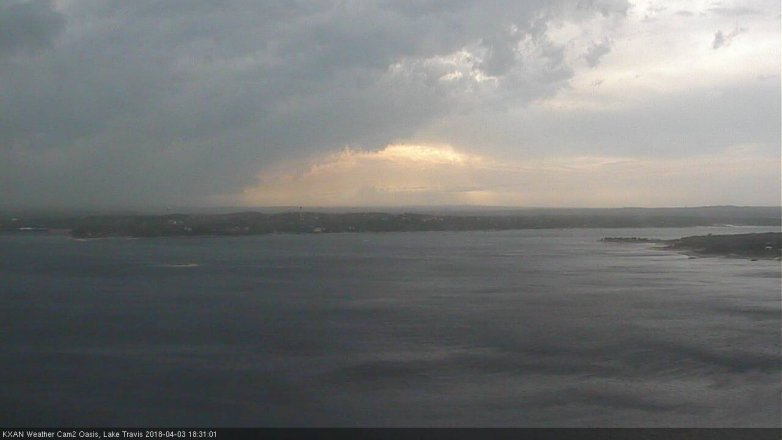 Lake Travis webcam, April 3, 2018 5:35 PM CT