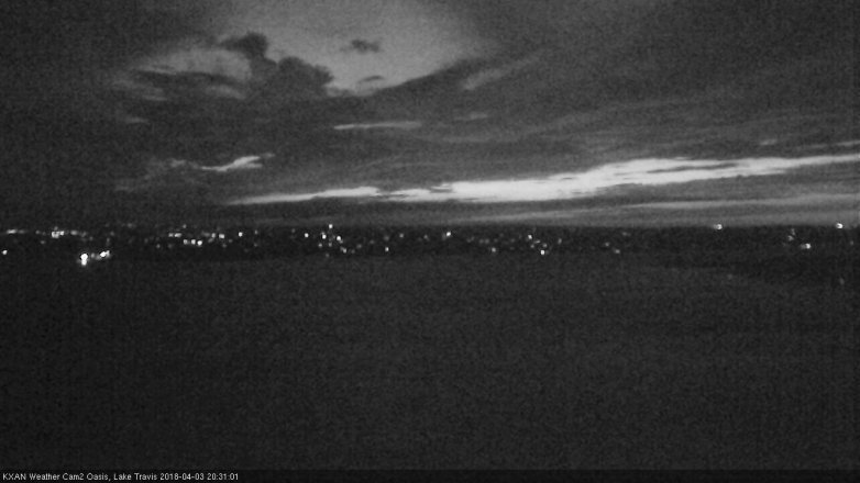 Lake Travis webcam, April 3, 2018 7:40 PM CT