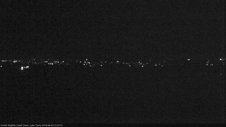 Lake Travis webcam, April 3, 2018 8:15 PM CT