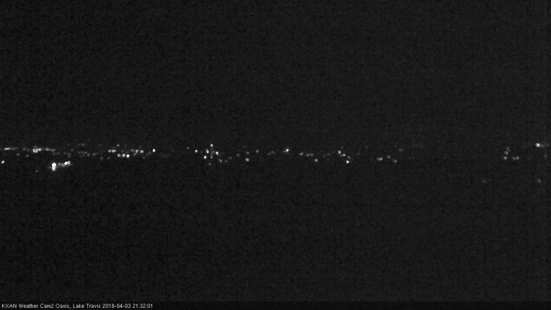 Lake Travis webcam, April 3, 2018 8:55 PM CT