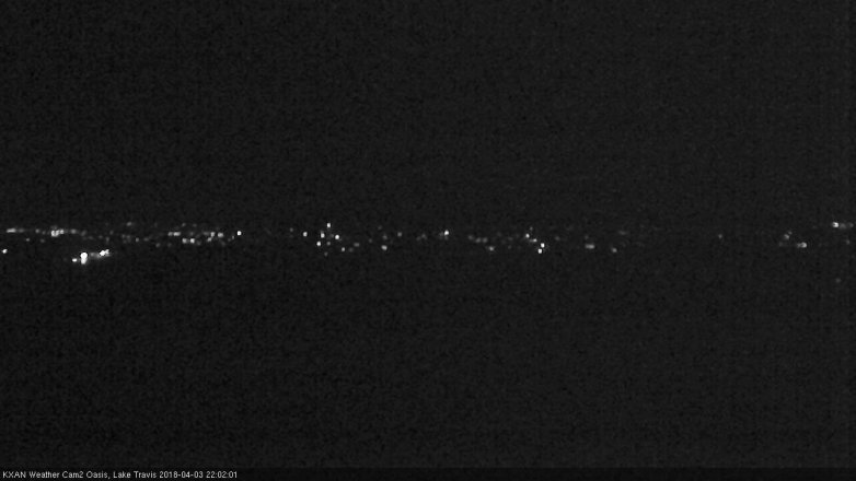 Lake Travis webcam, April 3, 2018 9:25 PM CT