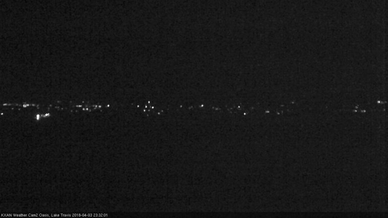 Lake Travis webcam, April 3, 2018 10:40 PM CT