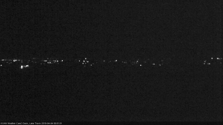 Lake Travis webcam, April 3, 2018 11:10 PM CT