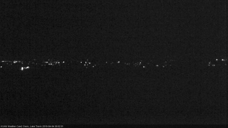 Lake Travis webcam, April 3, 2018 11:15 PM CT