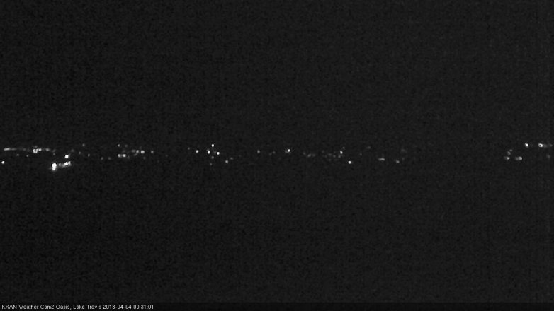 Lake Travis webcam, April 3, 2018 11:45 PM CT