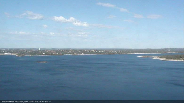Lake Travis webcam, April 4, 2018 9:10 AM CT