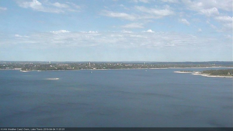 Lake Travis webcam, April 4, 2018 10:15 AM CT