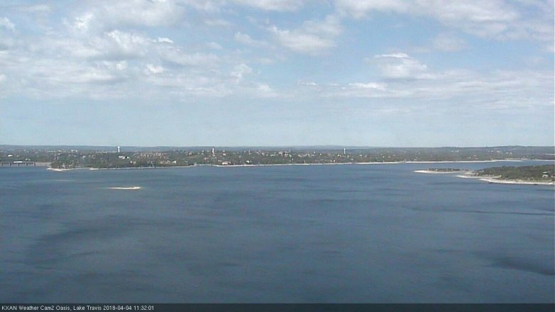Lake Travis webcam, April 4, 2018 10:40 AM CT