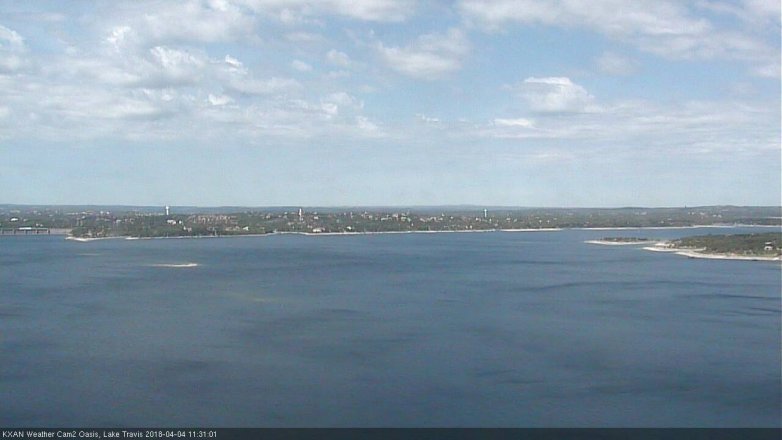 Lake Travis webcam, April 4, 2018 10:55 AM CT