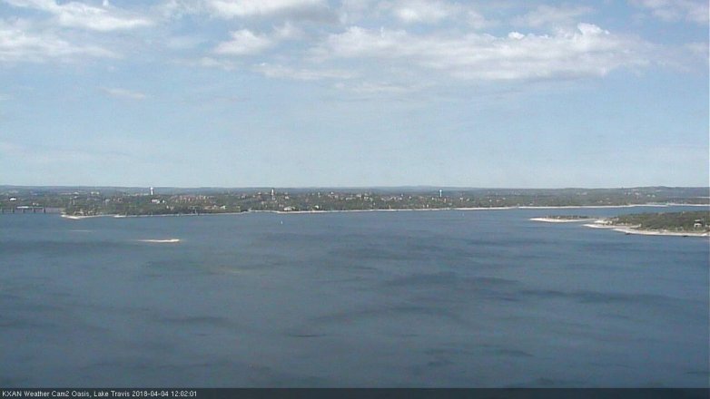 Lake Travis webcam, April 4, 2018 11:25 AM CT