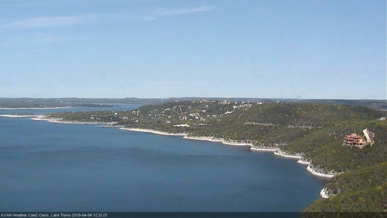 Lake Travis webcam, April 4, 2018 11:45 AM CT
