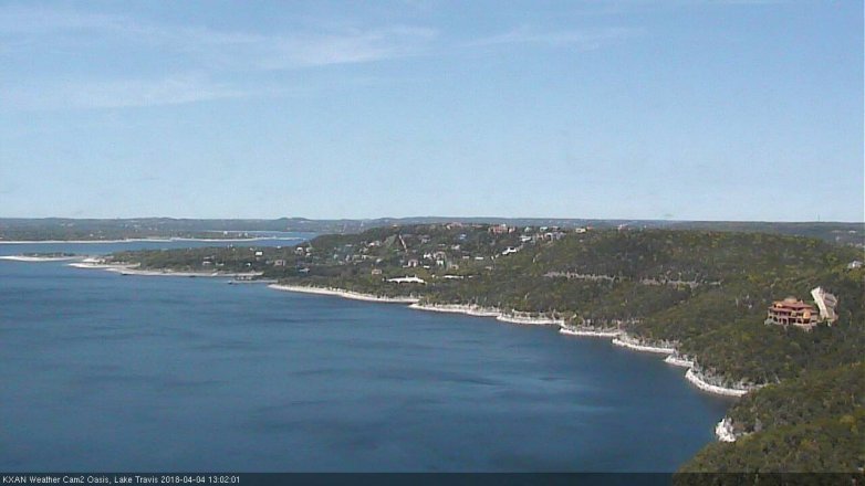 Lake Travis webcam, April 4, 2018 12:05 PM CT