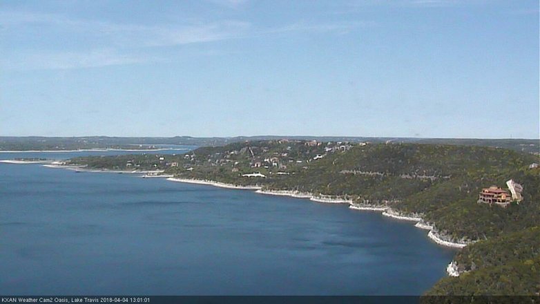Lake Travis webcam, April 4, 2018 12:25 PM CT