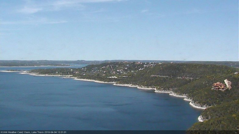 Lake Travis webcam, April 4, 2018 12:35 PM CT