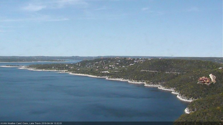 Lake Travis webcam, April 4, 2018 12:55 PM CT