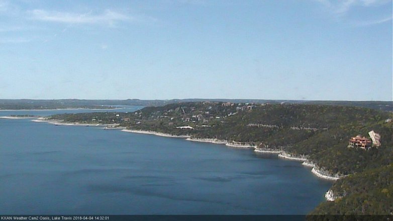 Lake Travis webcam, April 4, 2018 1:40 PM CT