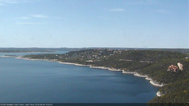 Lake Travis webcam, April 4, 2018 2:20 PM CT