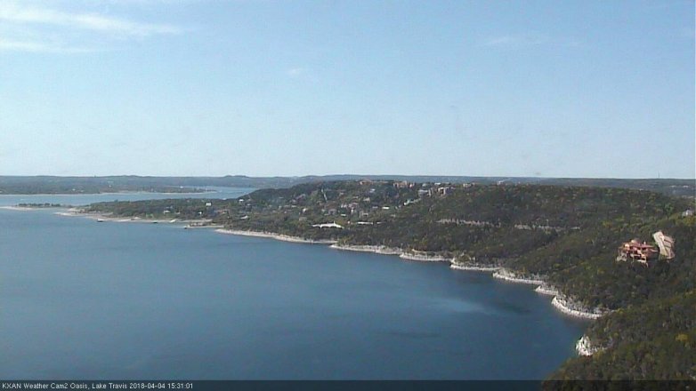 Lake Travis webcam, April 4, 2018 2:35 PM CT