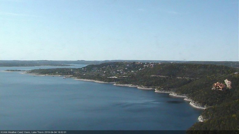 Lake Travis webcam, April 4, 2018 3:15 PM CT