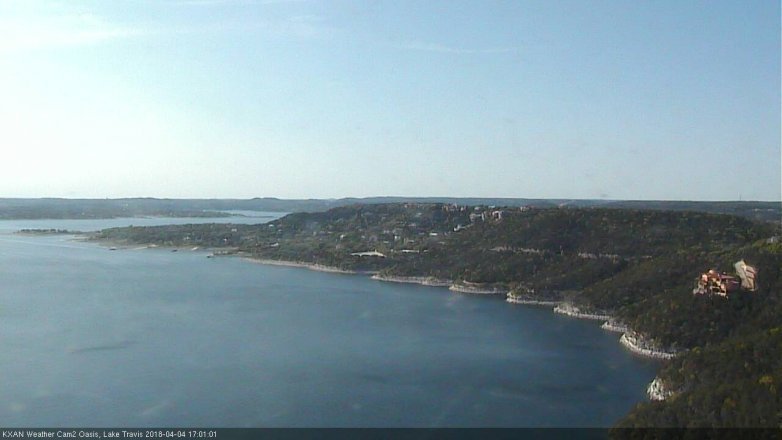 Lake Travis webcam, April 4, 2018 4:20 PM CT