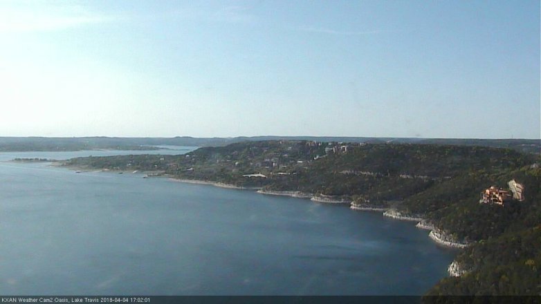 Lake Travis webcam, April 4, 2018 4:25 PM CT