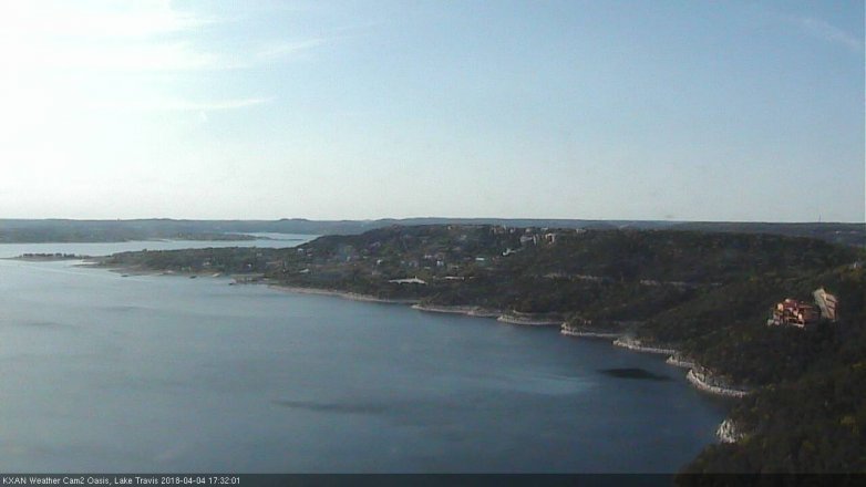 Lake Travis webcam, April 4, 2018 5:00 PM CT