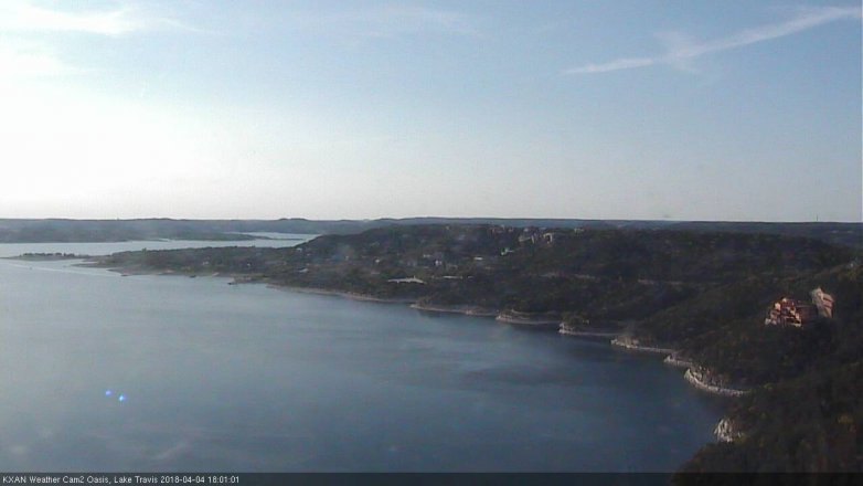 Lake Travis webcam, April 4, 2018 5:25 PM CT