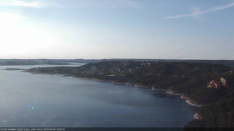 Lake Travis webcam, April 4, 2018 5:30 PM CT