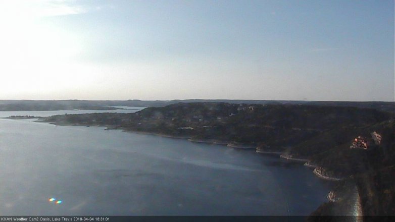 Lake Travis webcam, April 4, 2018 5:35 PM CT