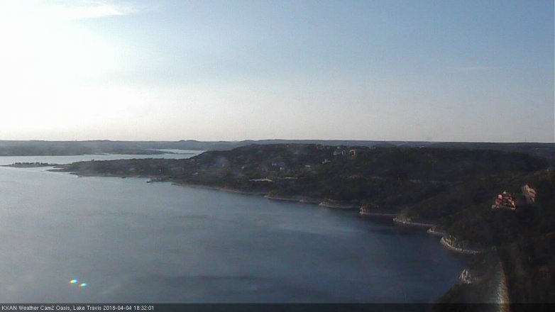 Lake Travis webcam, April 4, 2018 6:00 PM CT