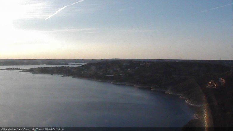 Lake Travis webcam, April 4, 2018 6:20 PM CT