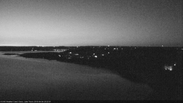 Lake Travis webcam, April 4, 2018 7:55 PM CT