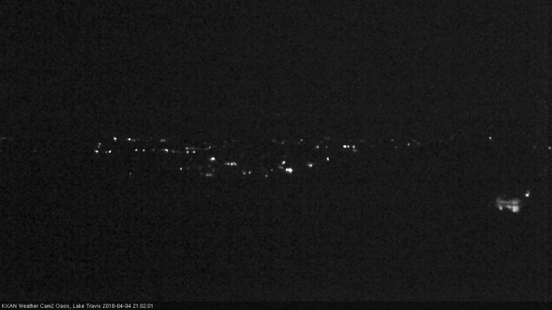 Lake Travis webcam, April 4, 2018 8:05 PM CT