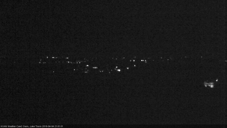 Lake Travis webcam, April 4, 2018 8:30 PM CT