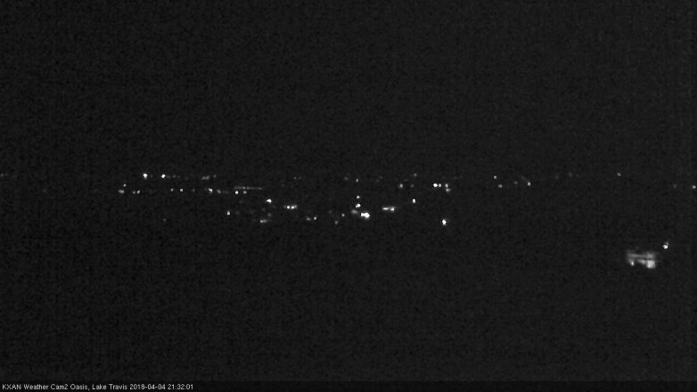 Lake Travis webcam, April 4, 2018 8:45 PM CT