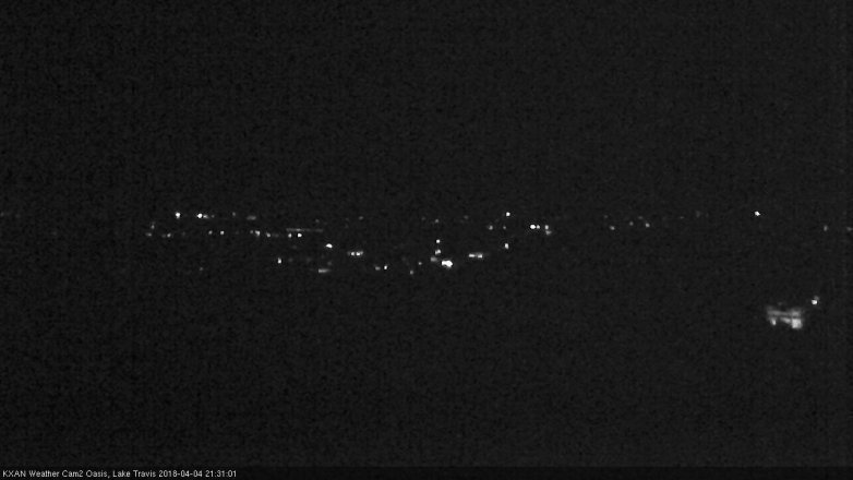 Lake Travis webcam, April 4, 2018 8:50 PM CT